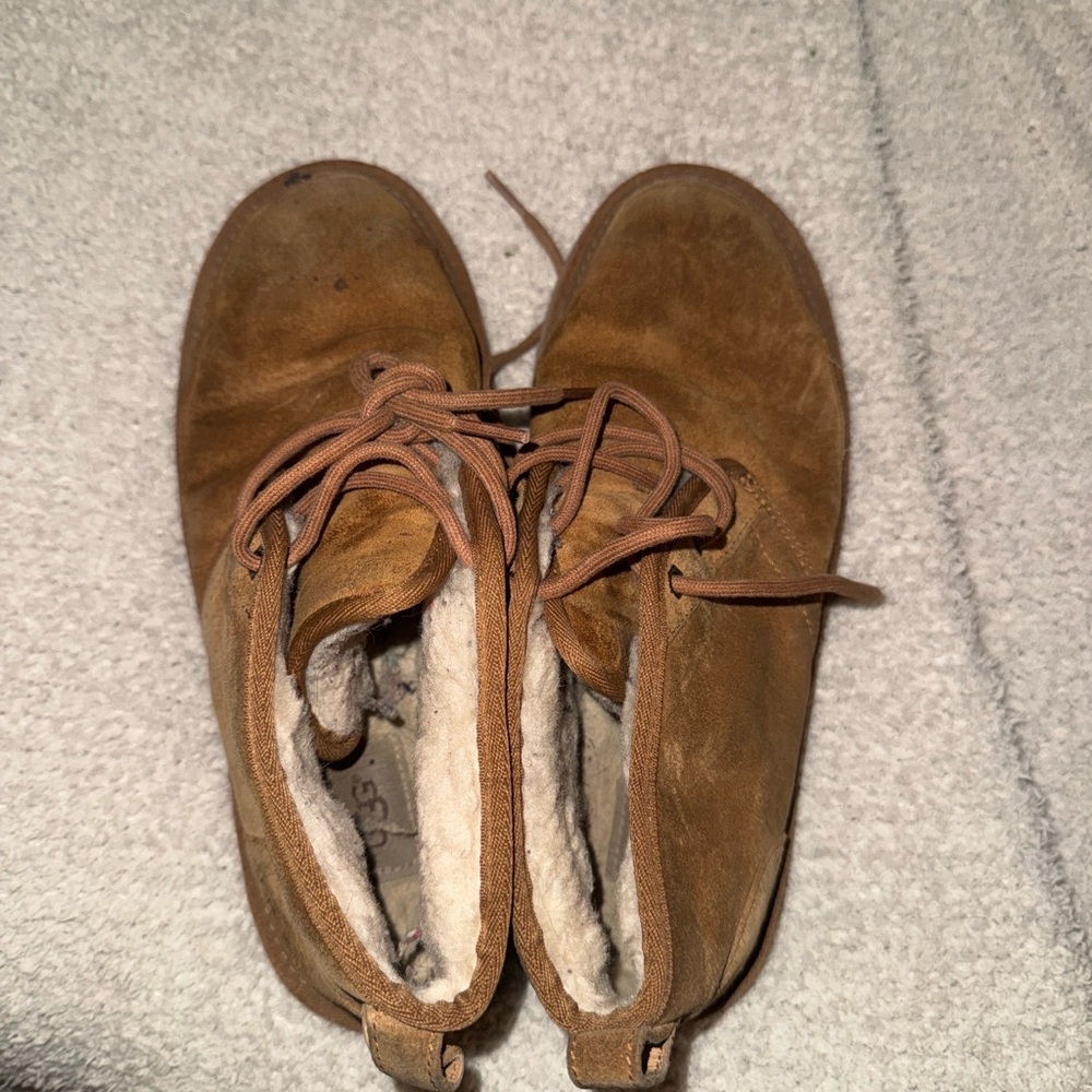 UGG Tan Suede Boots with Cozy Lining